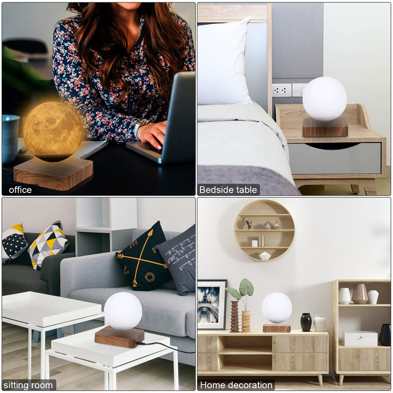 LunaFloat Magnetic Moon Lamp – 3D Levitating LED with Touch Control