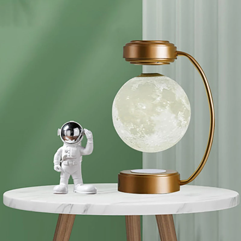 Magnetic Levitation Moon Lamp – LED Rotating Dangling Light with Touch Control