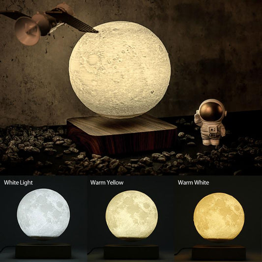 LunaFloat Magnetic Moon Lamp – 3D Levitating LED with Touch Control