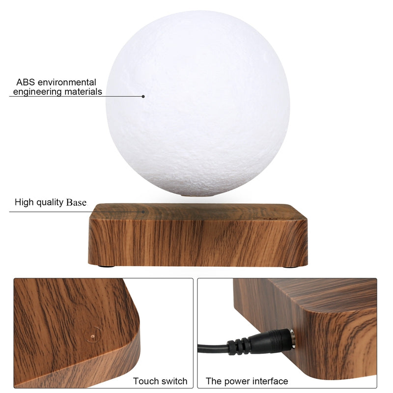 LunaFloat Magnetic Moon Lamp – 3D Levitating LED with Touch Control