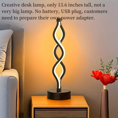 Spiral LED Desk Lamp – USB-Powered Accent Light for Mood & Ambience
