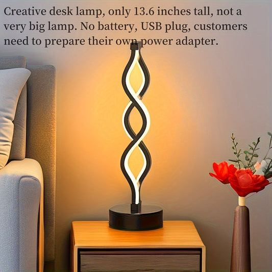 Spiral LED Desk Lamp – USB-Powered Accent Light for Mood & Ambience