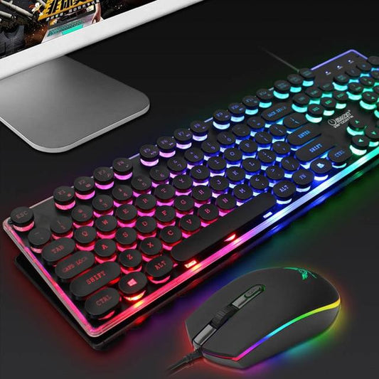 DragonGlow RGB Wired Gaming Keyboard & Mouse Combo