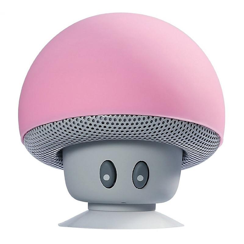 Mini Mushroom Bluetooth Speaker – Wireless Audio, Built-In Mic & Suction Stand