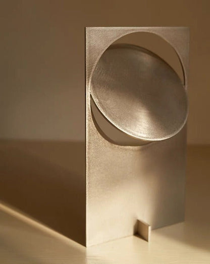 Sunset Glow Metal Table Lamp – Ambient Steel Lighting for Bedroom & Studio Aesthetics