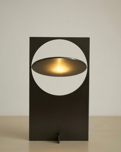 Sunset Glow Metal Table Lamp – Ambient Steel Lighting for Bedroom & Studio Aesthetics