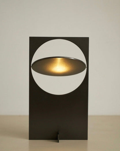 Sunset Glow Metal Table Lamp – Ambient Steel Lighting for Bedroom & Studio Aesthetics