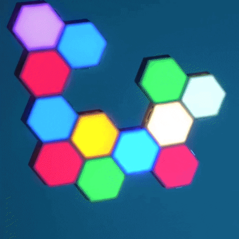 TouchGlow Modular Wall Lights – Interactive Hex LED Panels