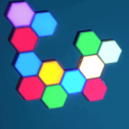 TouchGlow Modular Wall Lights – Interactive Hex LED Panels